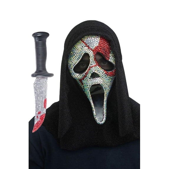 Ghost Face Bloody Bling Mask/Knife Accessory Set