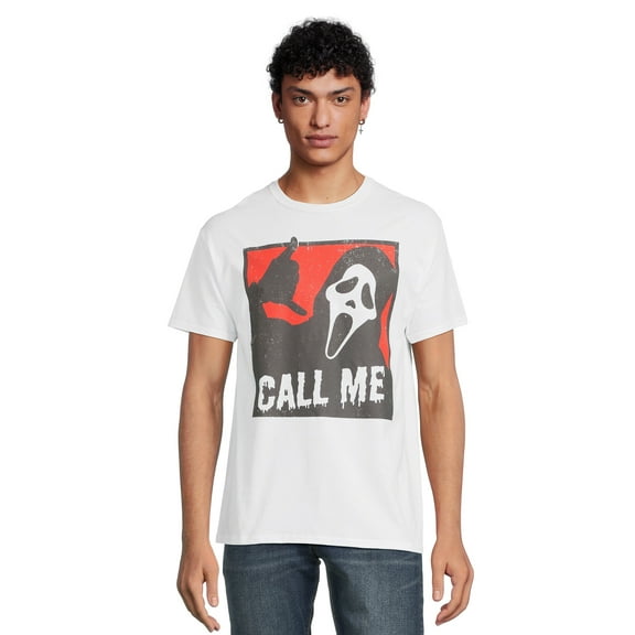 Ghost Face Call Me Men's and Big Men's Graphic Tee Shirt, Sizes S-3XL