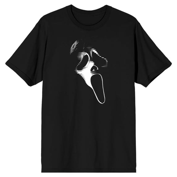 Ghost Face Character Mask Men's Black Graphic Tee-6XL