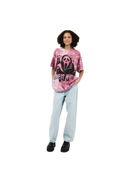 Ghost Face "Guess Who?" Adult Cloud Wash Short Sleeve Tee - Large