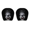 thumbnail image 1 of Ghost Face Headrest Covers 2Pcs Spooky Car Interior Upgrade Halloween Themed Headrest Protector Breathable Soft Fabric Easy Install for Vehicle Auto SUV (B), 1 of 8