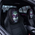 thumbnail image 1 of Ghost Face Headrest Covers, Scary Covers for Cars, Stretchy Seat Headrest Protector, Funny Cover for Auto, Vehicle, Truck, SUV, Washable Elastic Fabric, Interior Accessories（D), 1 of 6