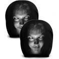 thumbnail image 1 of Ghost Face Headrest Covers, Scary Face Printing Auto Seat Universal Halloween Elastic Models Headrest Protector-Eye Effects Cover Funny Decoration for Car Interior Vehicle Truck SUV (A Type, 2PCS), 1 of 6
