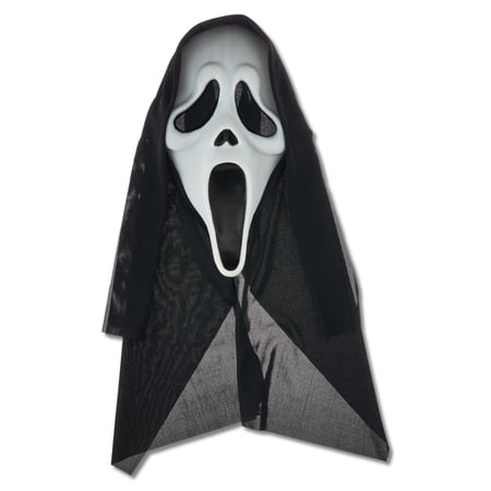 Ghost Face Mask for Adults, White, Halloween Costume Accessory for Adults, by Fun World