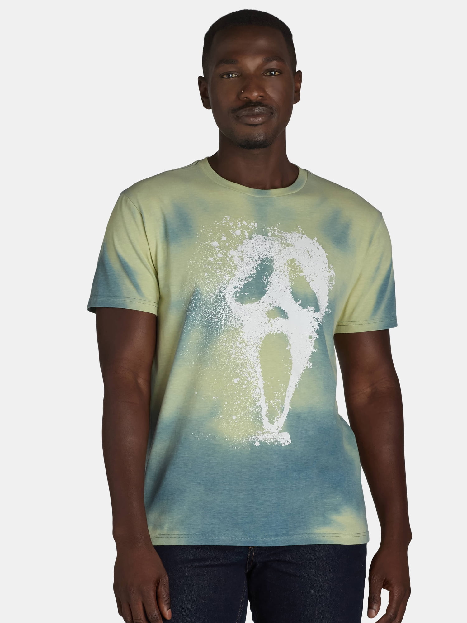 Ghost Face Men's & Big Men's Graphic Tee with Heat Reactive Color Change Fabric and s, Sizes S-3XL