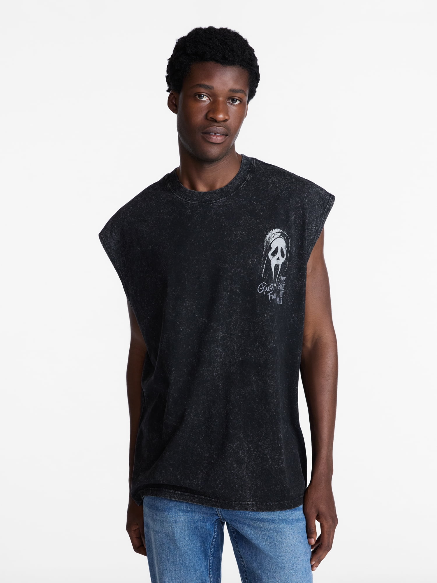 Ghostface Men's and Big Men's Muscle Tank Top, Sizes XS-5XL