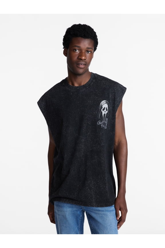 Ghostface Men's and Big Men's Muscle Tank Top, Sizes XS-5XL