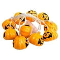 thumbnail image 1 of Ghost Face Pumpkin String Lights - 9FT Black Wire with Orange LED Lights, Battery Powered Halloween Decor for Home, Trees, Wall & Garden Parties, 1 of 6