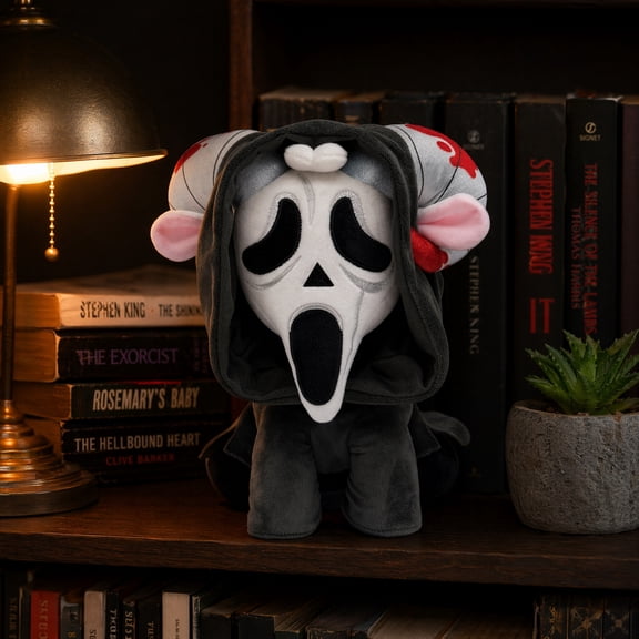 Ghost Face Rammie Plush, Spooky Cute Horror Toy, 9" Plush Doll for Summer Halloween Party, Display and Fan Collection