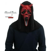 Ghost Face Rhinestone Devil Mask Fun World Official Scream Costume Accessory Sparkling Red Sequin & Horned Devil Design Adult Halloween Horror Mask