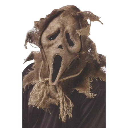 Fun World Ghost Face Scarecrow Mask Adult Halloween Costume Accessory Officially Licensed, One Size Fits Most