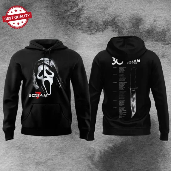 Ghost Face Scream 7 30th Anniversary Kill Tour Hoodie, All Sizes S-5XL