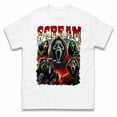 thumbnail image 1 of Ghost Face Scream Mens Tee Top,White Color,Size 2XL, 1 of 5