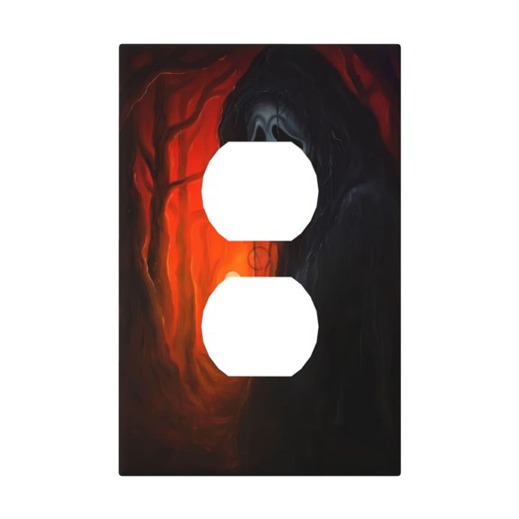 Ghost-Face Switch Plate, Decora Outlet Wall Plate Cover, Decorative Light Switch Cover For Home Kidroom Nursery Bedroom Decor Style S