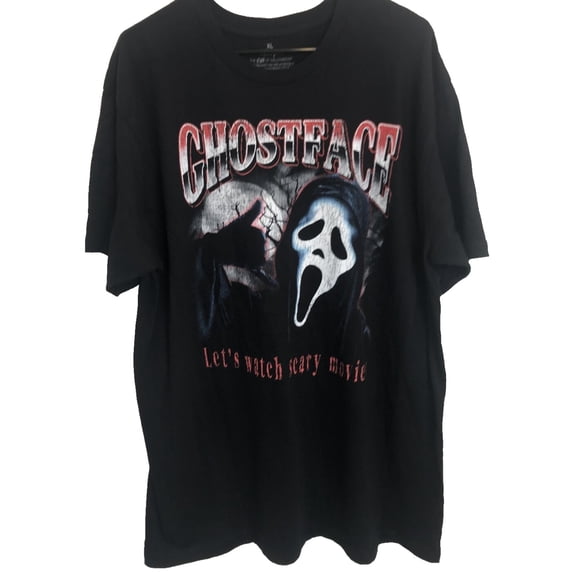 Ghost Face The Icon of Halloween Let's Watch Scary Movies T Shirt Size ...