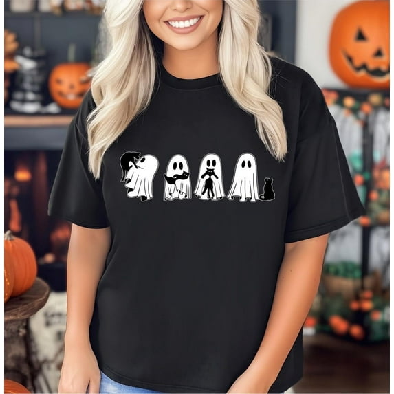 Ghost Family T-ShirtSpooky Cat Lover Fall Tee SWEATSHIRT All Size S-5XL