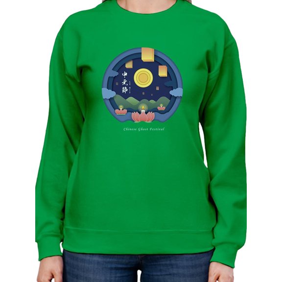 Ghost Festival Zhong Yuan Jie Sweatshirt Women -Image by Shutterstock, Female Large