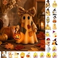 thumbnail image 1 of Ghost Figurine Decor Small Halloween Ghost Statue Night Light for Home Decorative Cute Mini Spooky Ghosts Halloween Decor for Desk Office Table Centerpieces Ornament, 1 of 3