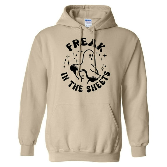 Ghost Freak in the Sheets Hoodie Sweatshirt Unisex 4X-Large Sand