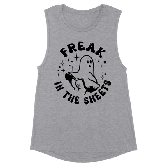 Ghost Freak in the Sheets Women's Muscle Tank X-Large Heather Grey
