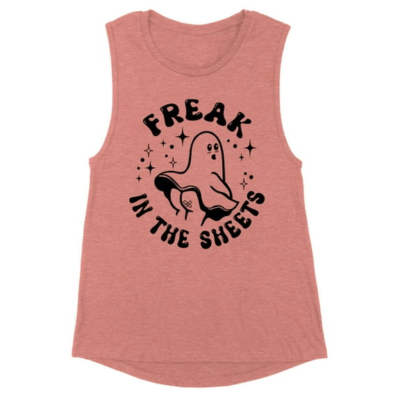 Ghost Freak in the Sheets Women's Muscle Tank X-Small Desert Pink