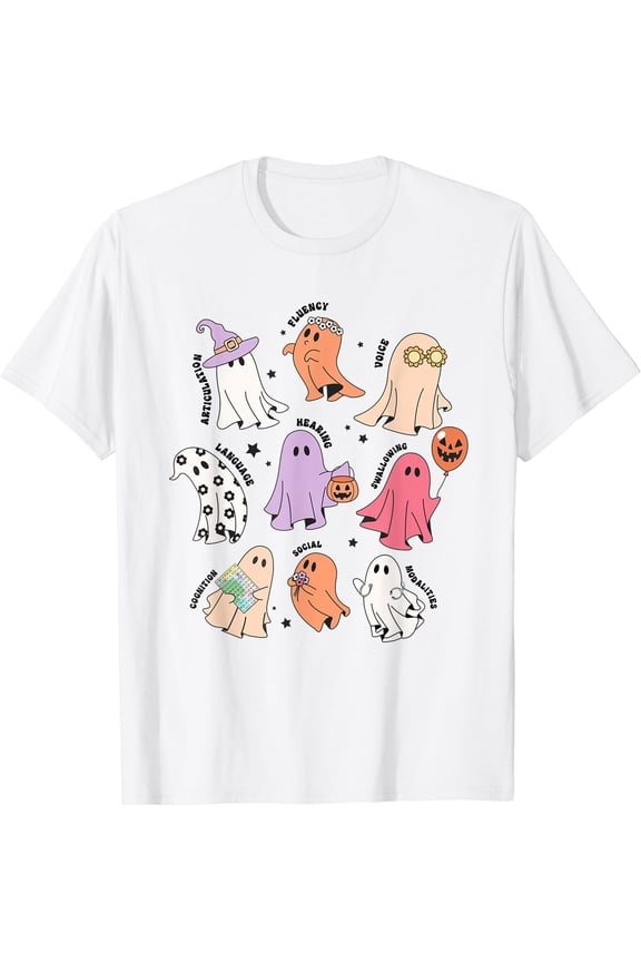 Ghost Friends Aac Slp Squad Speech Language Unisex S-5XL T-Shirt
