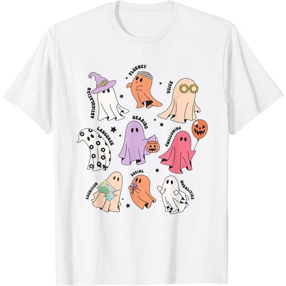 Ghost Friends Aac Slp Squad Speech Language Unisex S-5XL T-Shirt