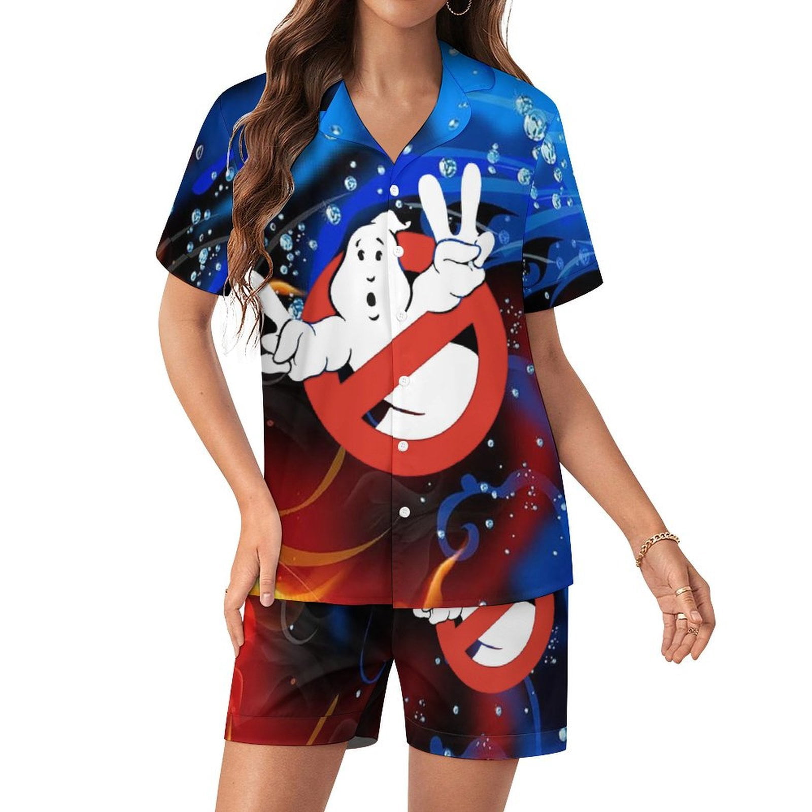 Ghost Ghostbusters Women's Pajama Set 2-Piece Sleepwear Loungewear ...
