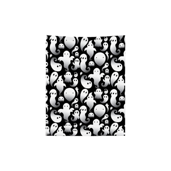 Ghost Halloween Blanket, Pumpkin Print Soft Fleece Fall Throw Blanket for Couch Sofa Bed, Halloween Harvest Gifts and Home Decor 30x39Inch