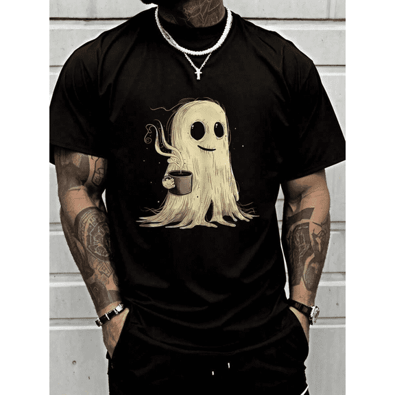 Ghost Halloween Costume Classic Spooky Outfit Halloween 2025 Men's T-Shirt
