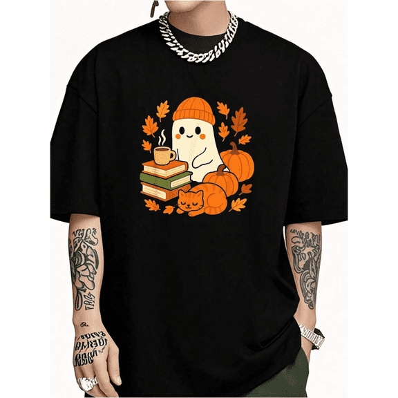 Ghost Halloween Costume Classic Spooky Outfit Halloween 2025 Men's T-Shirt