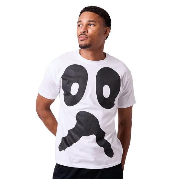 Ghost Halloween Costume Men's White Short Sleeve Tee -Medium