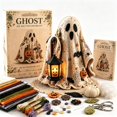 thumbnail image 1 of Ghost Halloween DIY Felt Patchwork Kit, Pre-Cut Fabric Ghost Sewing Craft Set, Beginner Hand Sewing Kit, Handmade Fall Decor, 1 of 5