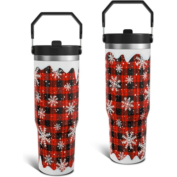 Ghost Halloween Gifts for Women Girls, Cute Spooky Stainless Steel Insulated Travel Coffee Cup, 30 oz Tumbler with Top Handle and Flip Straw, Holiday Birthday Water Bottle for Him Her