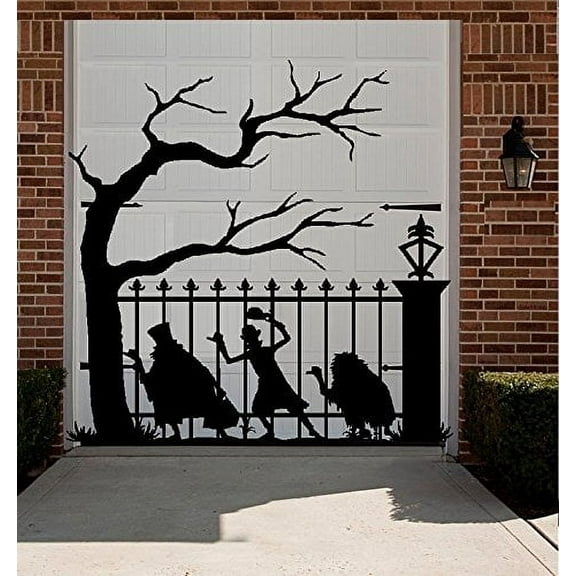Ghost Halloween (Hitchhiking) #1 ~ Wall or Window Decal (40" x 40", Black)