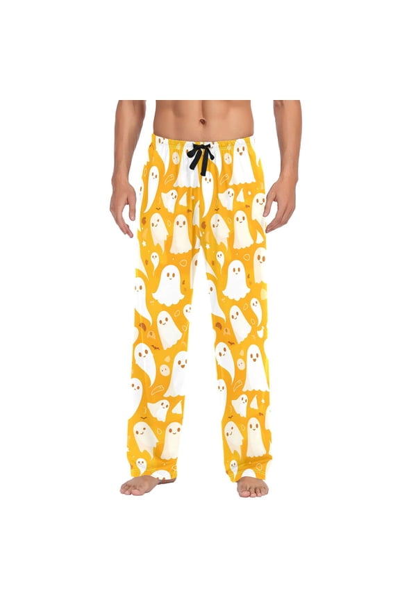 Ghost Halloween Men's Pajama Pants Cotton Long Sleepwear Lounge Pants M