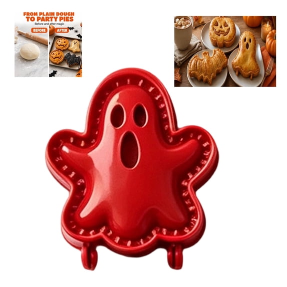 Ghost Halloween Mini Hand Pie Molds Fall Themed Baking Supplies Shapes Food Grade Dough Press Cutter Halloween Baking Supplies Reusable Pocket Pie Maker for Family Party Baking