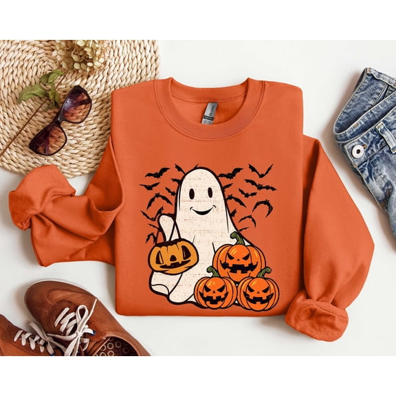 Ghost Halloween T-Shirt, Womens Halloween Shirt, Halloween Party Shirt, Fall T-Shirt, Hall