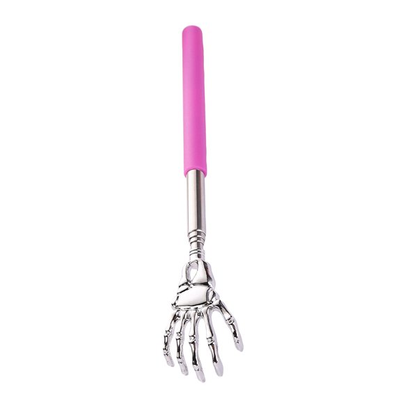 Ghost Hand Back Scratcher, Telescopic Extendable Stainless Steel Body Relaxing Massager Tool with Portable Handheld Handle for Personal Care Itch Relief 1 Piece Pink