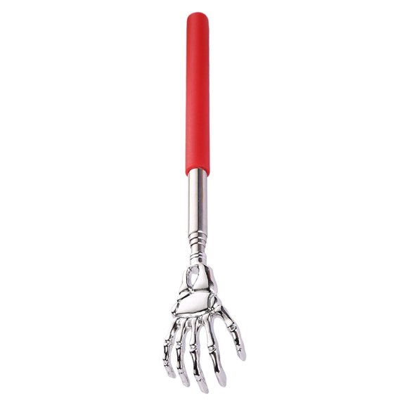 Ghost Hand Back Scratcher, Telescopic Extendable Stainless Steel Body Relaxing Massager Tool with Portable Handheld Handle for Personal Care Itch Relief 1 Piece Red
