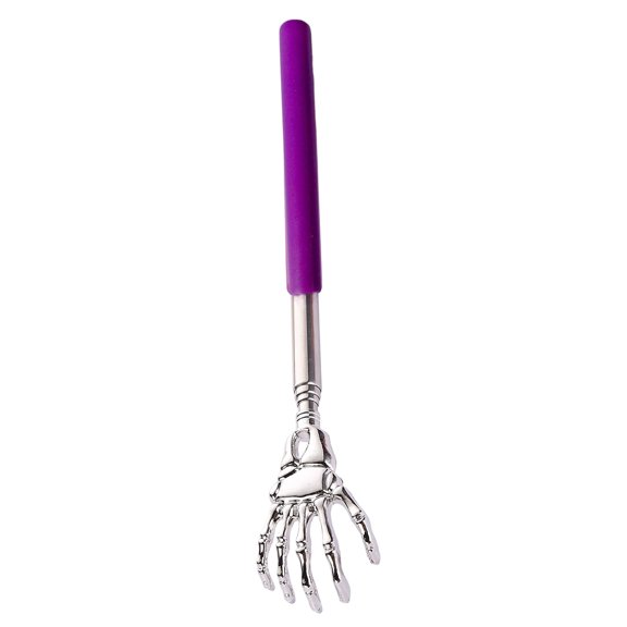 Ghost Hand Back Scratcher, Telescopic Extendable Stainless Steel Body Relaxing Massager Tool with Portable Handheld Handle for Personal Care Itch Relief 1 Piece Purple