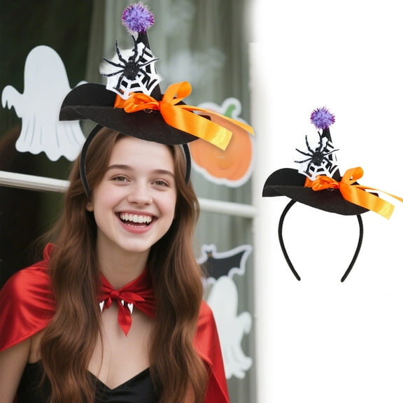 Ghost Headband Halloween Hair Accessory Adults Kids Black Plastic Party Costume Decoration