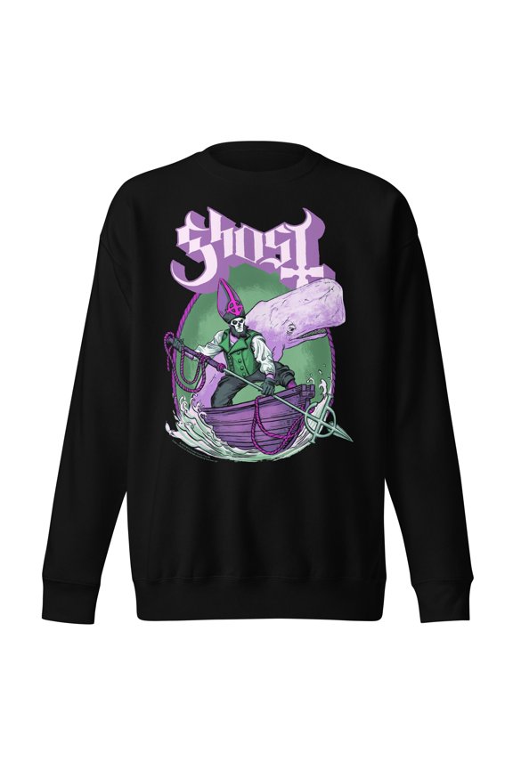 Ghost High Seas Jumbo Print Unisex Sweatshirt - Black - Small