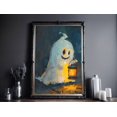 thumbnail image 1 of Ghost Holding A Lantern In The Forest Poster Print, Halloween Poster, Poster For Halloween, Wall Art Halloween, Wall Décor, 1 of 5