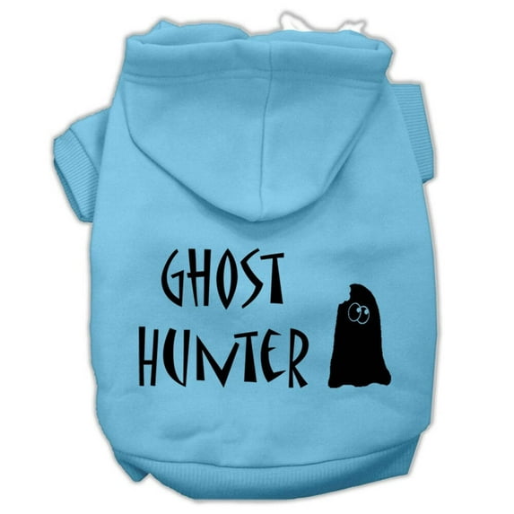 Halloween Pet, Dog Cat Hoodie Screen Printed, "Ghost Hunter"