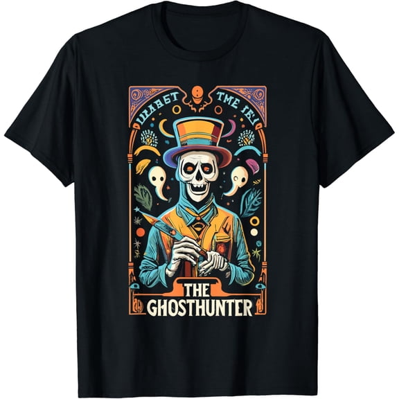 Ghost Hunting For Paranormal Investigator Event Outfit With A Graphic Theme T-Shirt, Size S-5XL
