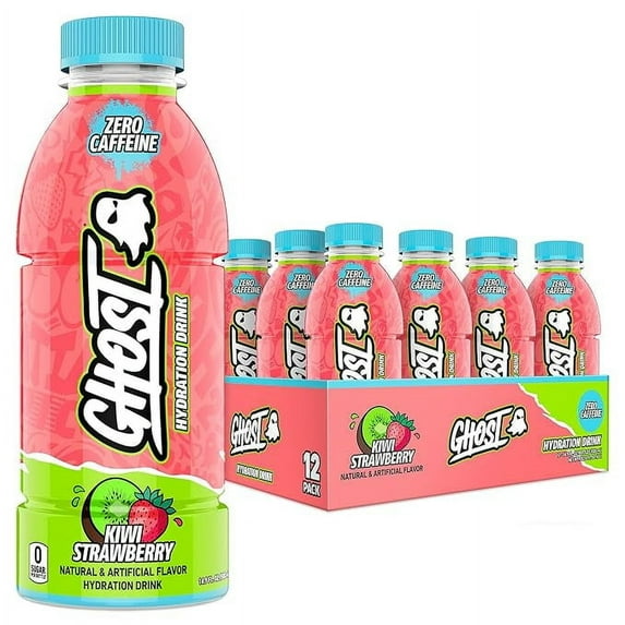 Ghost Hydration Kiwi Strawberry Sports Drink, 16.9 fl oz, 12pk