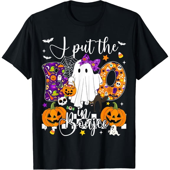 Ghost I Put The Boo In Boujee Halloween T Shirt Size S-5XL