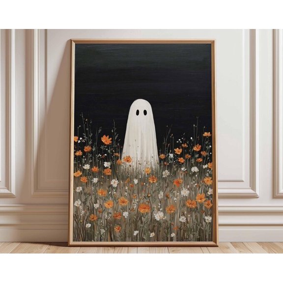 Ghost In The Meadow Wall Art Print, Unframed Paper Poster 8x10in