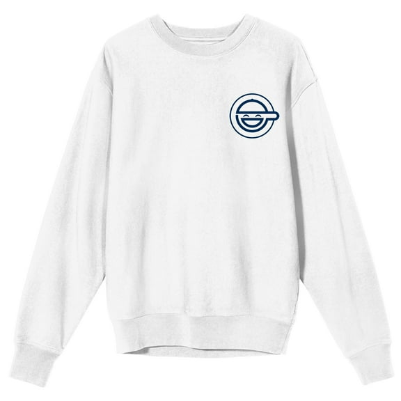 Ghost In The Shell Character Collage Crew Neck Long Sleeve White Adult Sweatshirt-Large